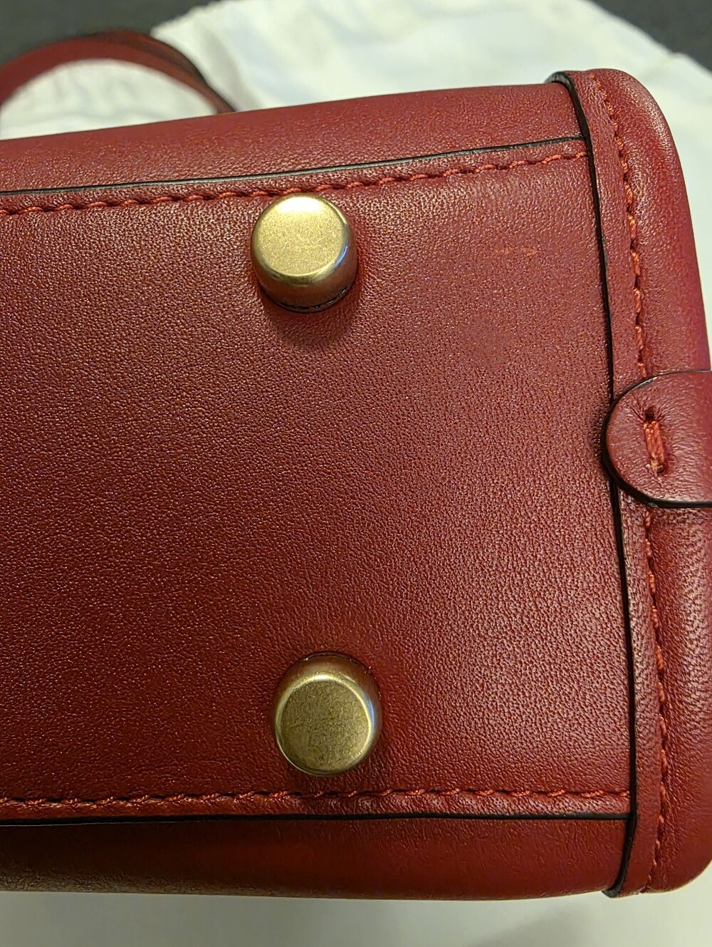 Coach Swing Zip Shoulder Bag, Brass/Ruby